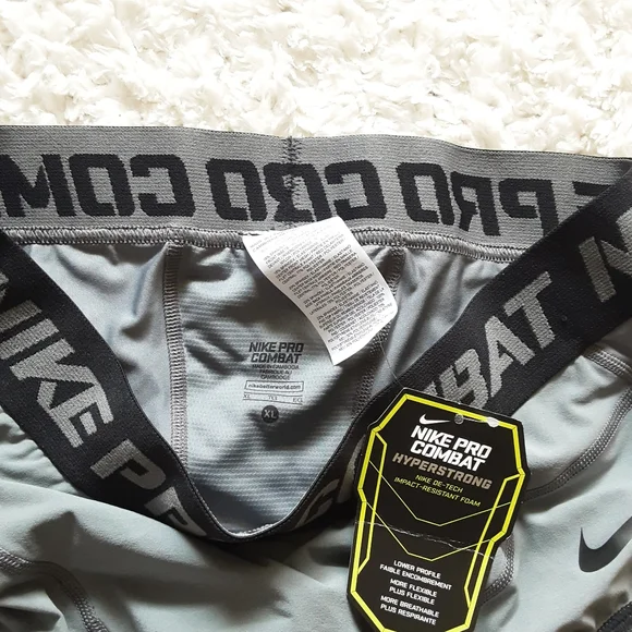 Nike Pro Combat Hyperstrong Hard Plate Football Shorts Gray 634668 065 NWT